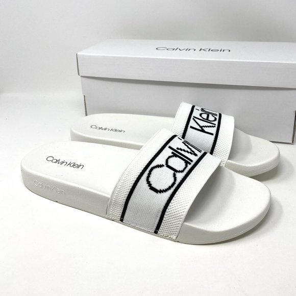 Calvin Klein Other - 💖MEGA SALE💖Calvin Klein CK Avyn White Multi Texture Sandal Men's Sizes